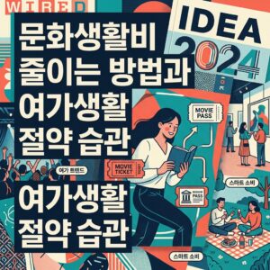 문화생활비 줄이는 방법과 여가생활 절약 습관
