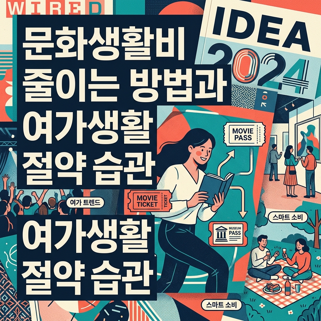 문화생활비 줄이는 방법과 여가생활 절약 습관