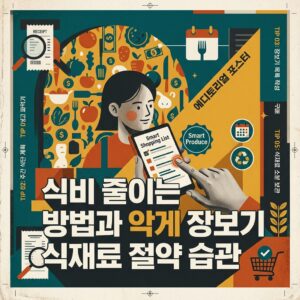 식비 줄이는 방법과 장보기 식재료 절약 습관