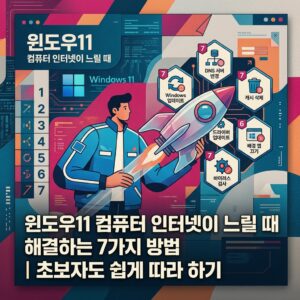 윈도우11 컴퓨터 인터넷이 느릴 때 해결하는 방법 안내